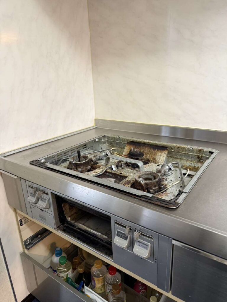 松戸市-20260223工事-rinnai-lisse-ビルトインコンロ-工事前-before